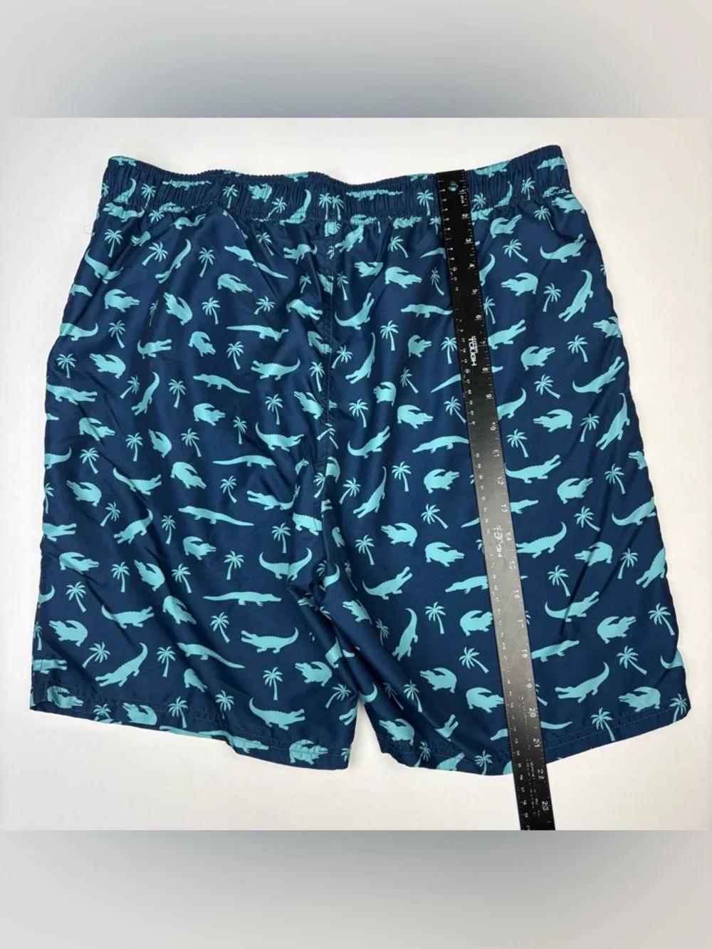 Mountain and Isles Men XXL Swim Trunk Shorts Alligator Crocodile Palm Tree Beach